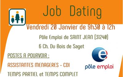 JOB DATING avec POLE EMPLOI - Vendredi 20 Janvier 2023 !